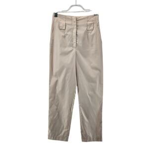 Kaos Straight Leg Pants 26" Waist Ultra High Rise Cropped Pale Pink Cotton Italy